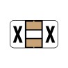 Jeter Color Coded Alphabetical Labels "X" (15/16" x 1-5/8")