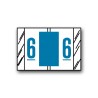 Tab Products Color Coded Numerical Labels "6" (1" x 1-1/2")