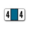 Jeter 7300 Color Coded Numerical Labels "4" (15/16" x 1-5/8")