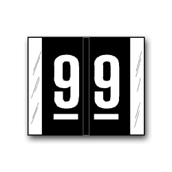 GBS/VRE Color Coded Numerical Labels "9" (1-5/16" x 1-1/2")