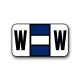 Jeter Color Coded Alphabetical Labels "W" (15/16" x 1-5/8")