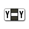 Jeter Color Coded Alphabetical Labels "Y" (15/16" x 1-5/8")