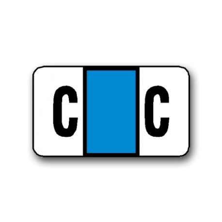 POS 2000 Color Coded Alphabetical Labels "C" (15/16" x 1-5/8")