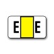 POS 2000 Color Coded Alphabetical Labels "E" (15/16" x 1-5/8")