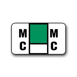 POS 2000 Color Coded Alphabetical Labels "Mc" (15/16" x 1-5/8")