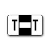 POS 2000 Color Coded Alphabetical Labels "T" (15/16" x 1-5/8")