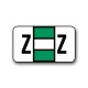 POS 2000 Color Coded Alphabetical Labels "Z" (15/16" x 1-5/8")