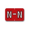 Barkley ABKM Color Coded Alphabetical Labels "N" (1" x 1-1/2")