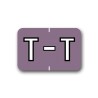 Barkley ABKM Color Coded Alphabetical Labels "T" (1" x 1-1/2")