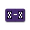 Barkley ABKM Color Coded Alphabetical Labels "X" (1" x 1-1/2")