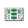 Tab Products Color Coded Alphabetical Labels "Mc" (1" x 1-1/2")