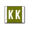 GBS/VRE Color Coded Alphabetical Labels "K" (1-5/16" x 1-1/2")
