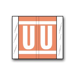 GBS/VRE Color Coded Alphabetical Labels "U" (1-5/16" x 1-1/2")