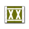 GBS/VRE Color Coded Alphabetical Labels "X" (1-5/16" x 1-1/2")
