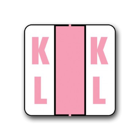 POS 3700 Color Coded Alphabetical Labels "KL" (15/16" x 1-5/8")