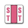 POS 3700 Color Coded Alphabetical Labels "ST" (15/16" x 1-5/8")