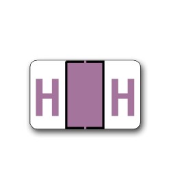 Tab Products & Jeter 5100 Color Coded Alphabetical Labels "H" (15/16" x 1-1/2")