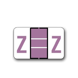 Tab Products & Jeter 5100 Color Coded Alphabetical Labels "Z" (15/16" x 1-1/2")
