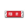 Col’R’Tab Color Coded Month Labels "FEB" (1/2" x 1-1/2")