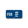 Tabbies Color Coded Month Labels "FEB" (1/2" x 1")