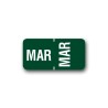 Tabbies Color Coded Month Labels "MAR" (1/2" x 1")