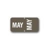 Tabbies Color Coded Month Labels "MAY" (1/2" x 1")