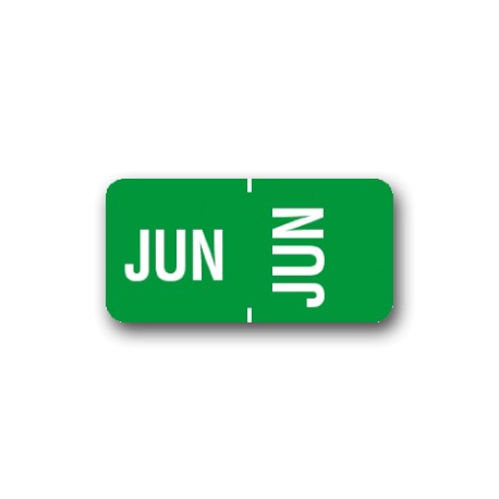 Tabbies Color Coded Month Labels "JUN" (1/2" x 1")