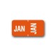 Tabbies Color Coded Month Labels "JAN" (1/2" x 1")