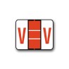 Tab 1283/1286 & Smead BCCS & BCCR Coded Alphabetical Labels "V" (1" x 1-1/4")