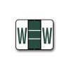 Tab 1283/1286 & Smead BCCS & BCCR Coded Alphabetical Labels "W" (1" x 1-1/4")