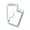 White Kraft 9" x 12" Flat End Green First Class Envelopes