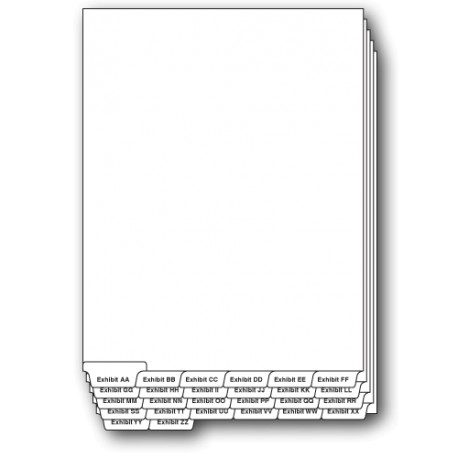Blank Side 1/25th Cut Dividers, Plain Paper Tab 