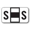 Jeter 0200 Color Coded Alphabetical Labels "S" (15/16" x 1-5/8")
