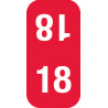 Ames Visible Color Coded Year Labels "18" (3/4" x 1-1/2")