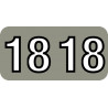 Barkley Color Coded Year Labels "18" (3/4" x 1-1/2")