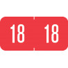 GBS/VRE Color Coded Year Labels "18" (3/4" x 1-1/2")