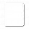 11" Side Laminated Single Straight Blank Copier Tabs