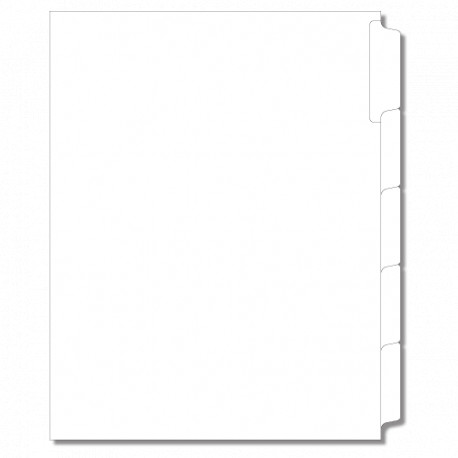 11" Side Blank Collated Sets (5 Tabs)