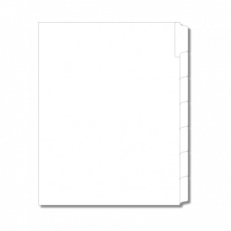 11" Side Blank Collated Sets (7 Tabs)