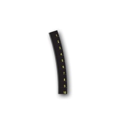 Black Leather Stick On Side Tabs (1-10)