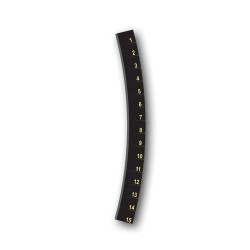 Black Leather Stick On Side Tabs (1-15)