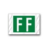 Col’R’Tab Color Coded Alphabetical Labels "F" (1" x 1-1/2")